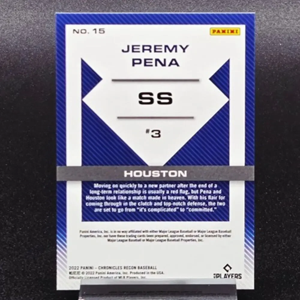 Jeremy Pena Bowman 1st Edition Sky Blue Pinnacle Recon RC Houston Astros Star